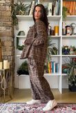 Heritage Needlecord Plaid Swing Top Chocolate & Coffee Bean